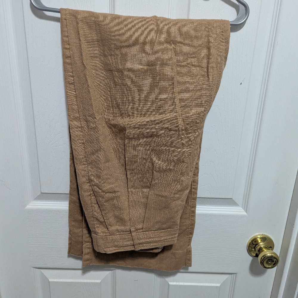 Abercrombie & Fitch Linen-Blend Pants in Light Brown - Picture 5 of 8